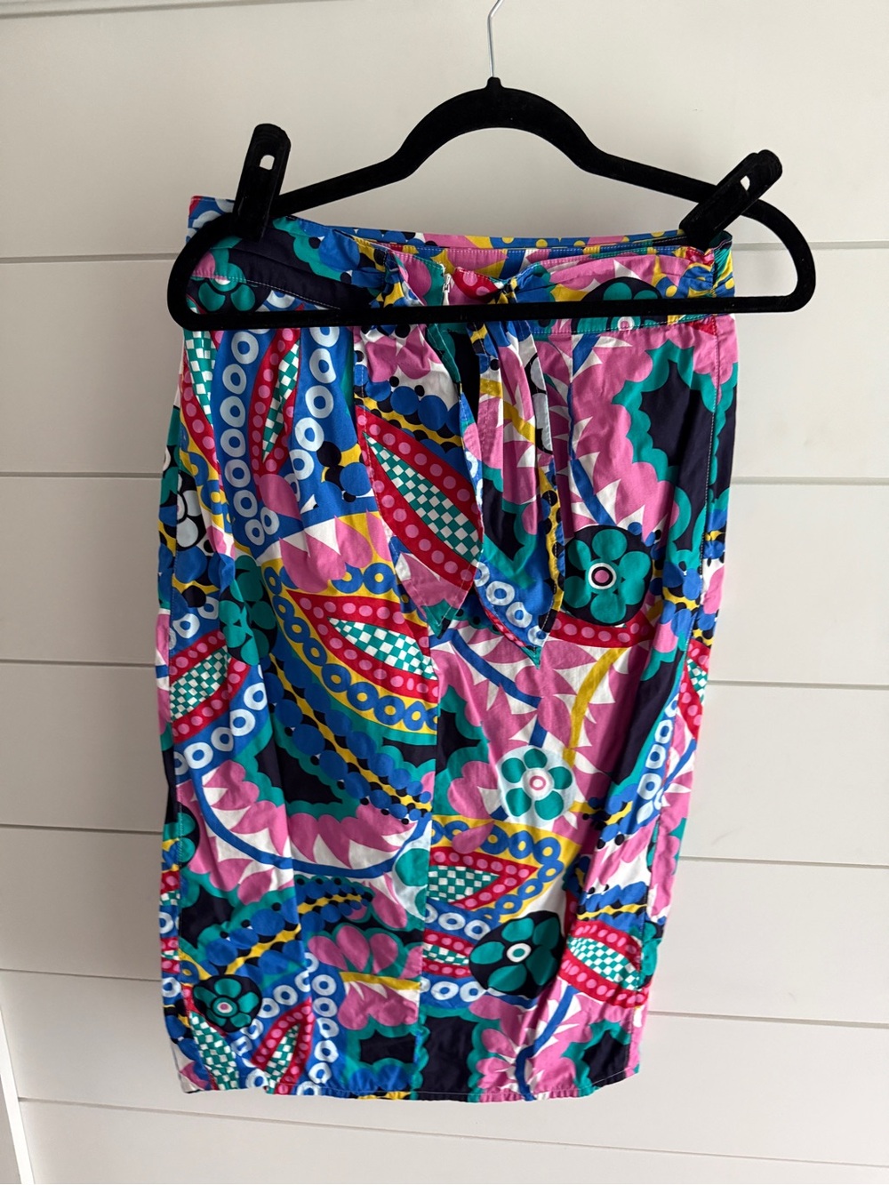 Vibrant Retro Floral Skirt in Pink, Blue & Green, Size 8 - Picture 2 of 6